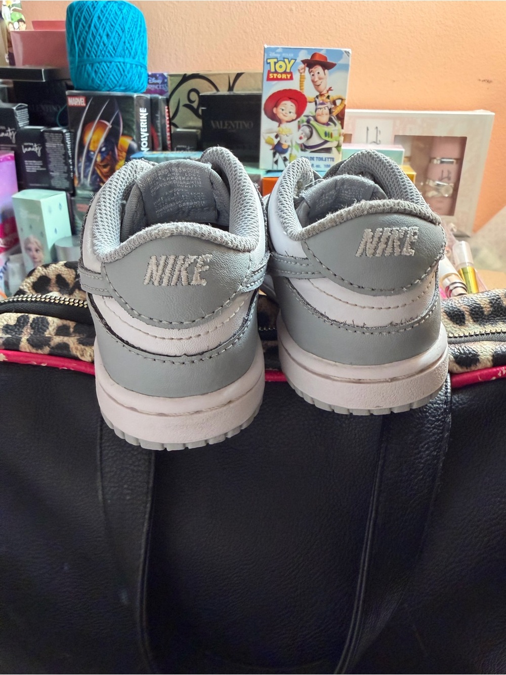 Nike Kids Gray and White Low-Top Sneakers